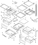 SHELVES & ACCESSORIES Diagram and Parts List for GC2228GEH5  Maytag Refrigerator