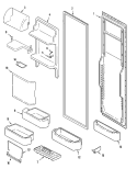 FRESH FOOD INNER DOOR Diagram and Parts List for S61STRP  Maytag Refrigerator