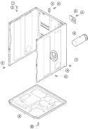 CABINET & BASE Diagram and Parts List for CDG9500W  Crosley Dryer