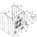CABINET - REAR Diagram and Parts List for MDE7550AGW  Maytag Dryer