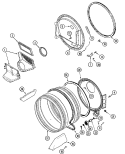 TUMBLER Diagram and Parts List for MDE7550AGW  Maytag Dryer
