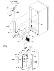 Cabinet Back Diagram and Parts List for TX21VC-P1315905WC  Amana Refrigerator