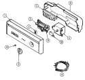 CONTROL PANEL Diagram and Parts List for DWU7550ABX  Maytag Dishwasher