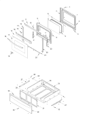 OVEN DOOR AND STORAGE DRAWER Diagram and Parts List for ACF4215AB PACF4215AB1 Amana Range