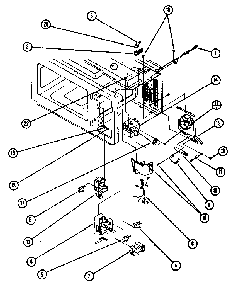 Magnetron Diagram and Parts List for 99621  Kenmore Microwave