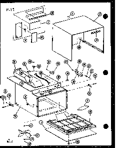 Section 7 Diagram and Parts List for RC-6D P73860-3M Amana Microwave