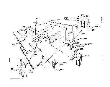 Oven Right Side Diagram and Parts List for 5629967310  Kenmore Microwave