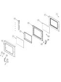 DOOR Diagram and Parts List for RS511M P1327801M Amana Microwave