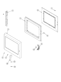 DOOR Diagram and Parts List for RFS12SW2 P1327712M Amana Microwave