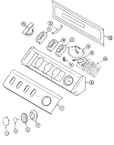 CONTROL PANEL Diagram and Parts List for MAV7757AWW  Maytag Washer