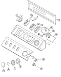 CONTROL PANEL Diagram and Parts List for MAV8757AWW  Maytag Washer