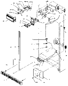 Refrigerator/freezer Controls And Cabinet Parts Diagram and Parts List for SZDE27N-P1162205W  Amana Refrigerator