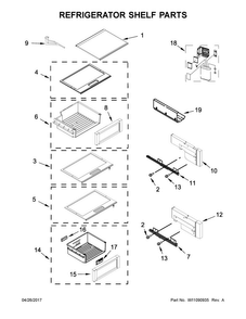 Part Location Diagram of W11690161 Whirlpool SUPPORT