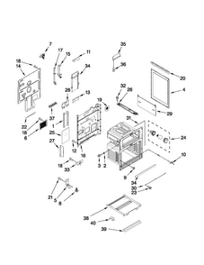 Chassis Parts Diagram and Parts List for MET8885XB00  Maytag Range
