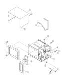 OUTER CASE Diagram and Parts List for RS511M P1327801M Amana Microwave