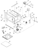 BLOWER & CAVITY Diagram and Parts List for RS511M P1327801M Amana Microwave