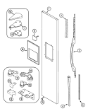 FREEZER OUTER DOOR (REV 18) Diagram and Parts List for GC2227DEDW  Maytag Refrigerator