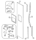 FREEZER OUTER DOOR Diagram and Parts List for PSD2145GRW  Maytag Refrigerator