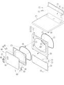 DOOR, ACCESS, AND TOP PANEL Diagram and Parts List for ALG866SCW PALG866SCW Amana Dryer