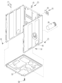 CABINET AND BASE Diagram and Parts List for ALG866SCW PALG866SCW Amana Dryer