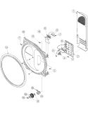 REAR BULKHEAD, ROLLERS AND AIR DUCT Diagram and Parts List for ALE866SCW PALE866SCW Amana Dryer
