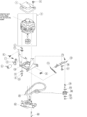 MOTOR, BELT, PUMP, AND IDLER ASSY Diagram and Parts List for ALW895SAW PALW895SAW1 Amana Washer