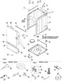BASE, CABINET, FRONT AND SPECIAL TOOLS Diagram and Parts List for ALW895SAW PALW895SAW1 Amana Washer