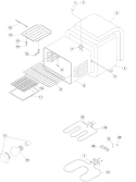 CAVITY Diagram and Parts List for ACS4250AB PACS4250AB Amana Range