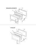 DOOR Diagram and Parts List for ACO1560AS  Amana Microwave