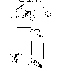 Factory Installed Ice Maker Diagram and Parts List for TA18S2W-P1194501WW  Amana Refrigerator
