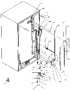 Cabinet Back Diagram and Parts List for SZDE27N-P1162202W  Amana Refrigerator