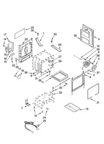 Part Location Diagram of 4005F704-51 Whirlpool PANEL, ACCESS
