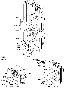 Light Switches & Drain Funnel Diagram and Parts List for BX21TE-P1196513WE  Amana Refrigerator