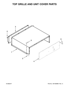 Top Grille And Unit Cover Parts Diagram and Parts List for JB36NXFXLE01  Jenn-Air Refrigerator