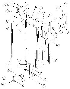 Refrigerator Door, Hinge & Trim Diagram and Parts List for 36541-P1121701W  Amana Refrigerator