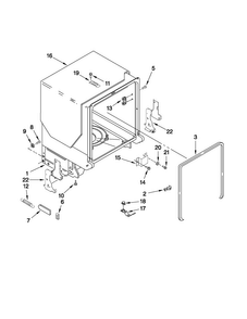 Tub And Frame Parts Diagram and Parts List for MDBH949AWB2  Maytag Dishwasher