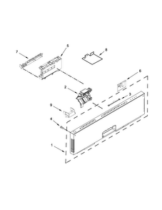 Control Panel And Latch Parts Diagram and Parts List for JDB9200CWX3  Jenn-Air Dishwasher