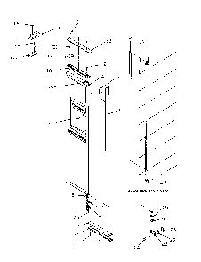 Freezer Door Diagram and Parts List for SBD20S4L-P1190001WL  Amana Refrigerator