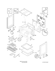 Body Diagram and Parts List for CCRE3530LWF  Crosley Range