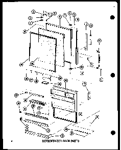 Refrigerator Door Parts Diagram and Parts List for BC20WC-P6023515WC  Amana Refrigerator