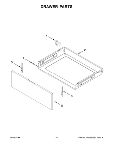 Drawer Parts Diagram and Parts List for ACR4303MFS5  Amana Range