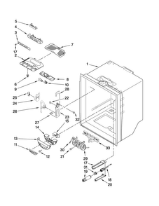 Refrigerator Liner Parts Diagram and Parts List for JFC2089HPF4  Jenn-Air Refrigerator