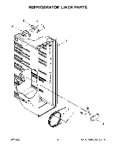 Refrigerator Liner Parts Diagram and Parts List for 10651332716  Kenmore Refrigerator