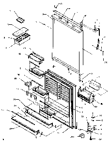 Refrigerator Door Assembly Diagram and Parts List for TX25R4E-P1175402WE  Amana Refrigerator