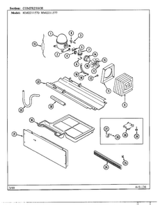 Compressor Diagram and Parts List for HMG211577  Admiral Refrigerator