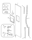FREEZER OUTER DOOR Diagram and Parts List for MSD2422GRW  Maytag Refrigerator