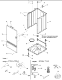 BASE, CABINET, FRONT & SPECIAL TOOLS Diagram and Parts List for ALW432RAW PALW432RAW Amana Washer
