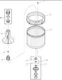 AGITATOR, DRIVE BELL, WASHTUB & HUB Diagram and Parts List for ALW432RAW PALW432RAW Amana Washer