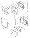 DOOR / DRAWER Diagram and Parts List for JDS8850AAB  Jenn-Air Range