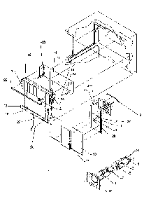 Evaporator Area Diagram and Parts List for THI21S3W-P1194708WW  Amana Refrigerator